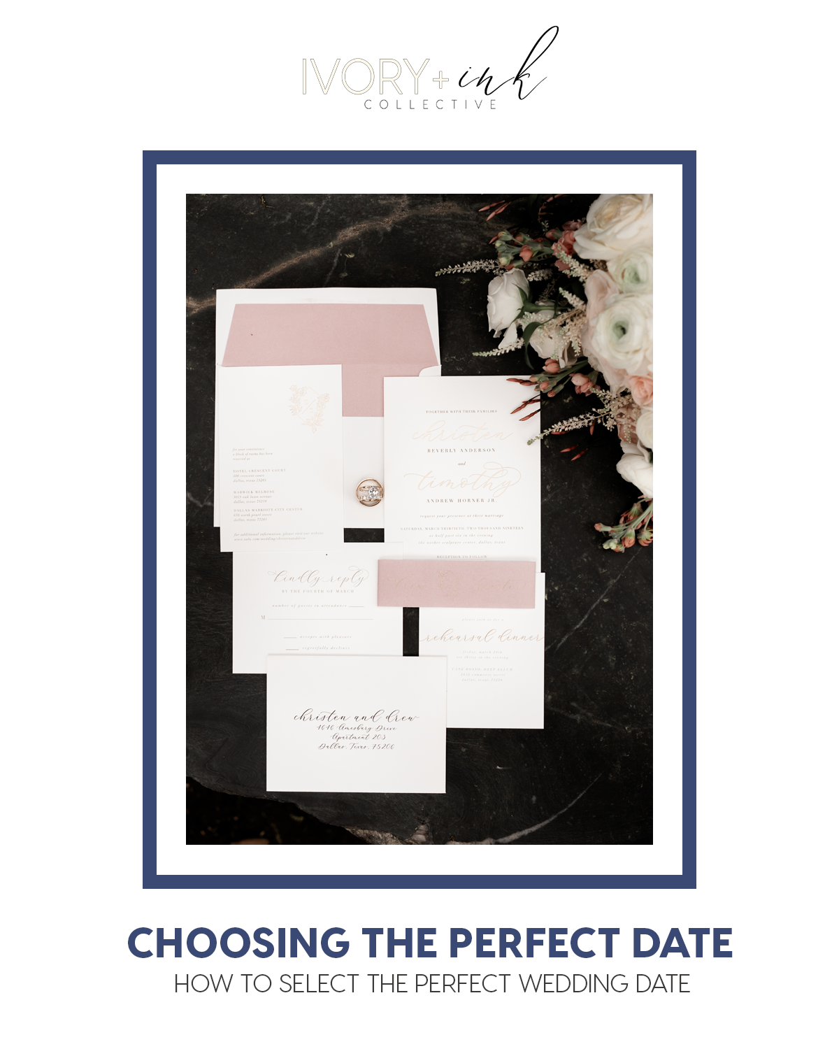 Wondering how to select the perfect wedding date? Read our latest post! Originally published on ivoryandink.com